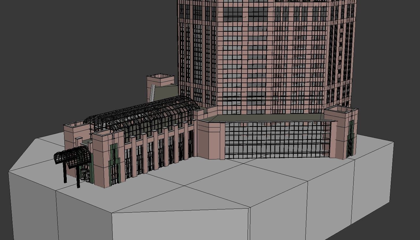 Chicago Building lowpoly Low-poly 3D model_10