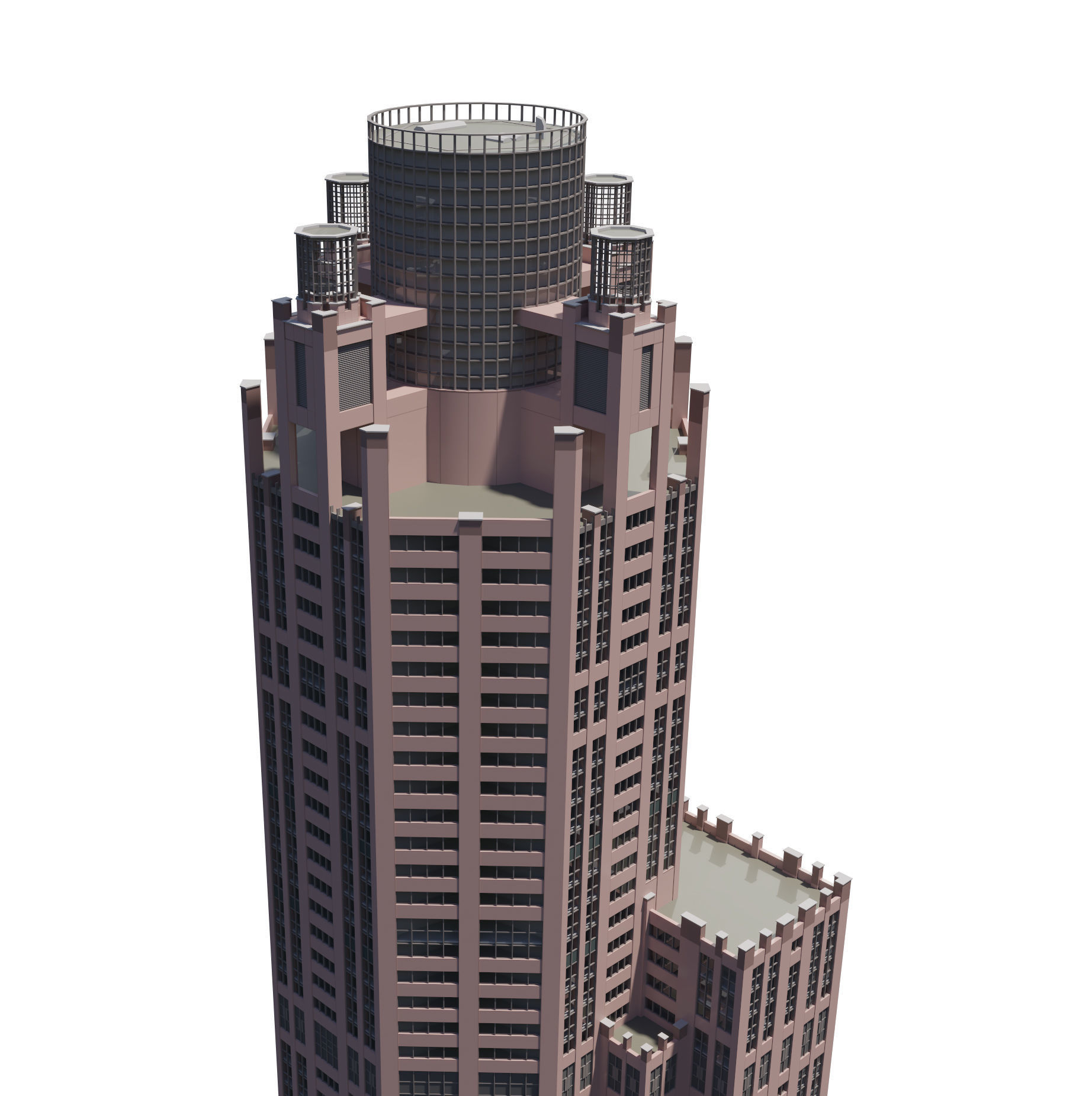 Chicago Building lowpoly Low-poly 3D model_7