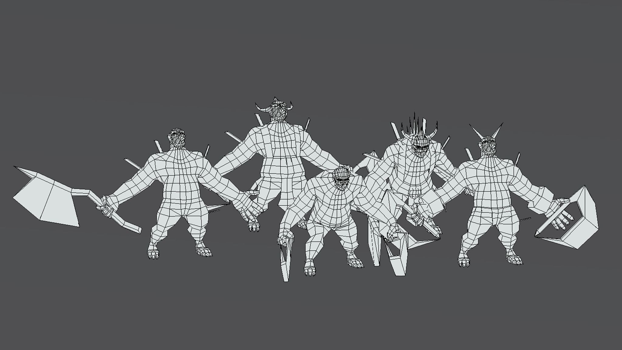 Demon slaughterers Low-poly 3D model_10