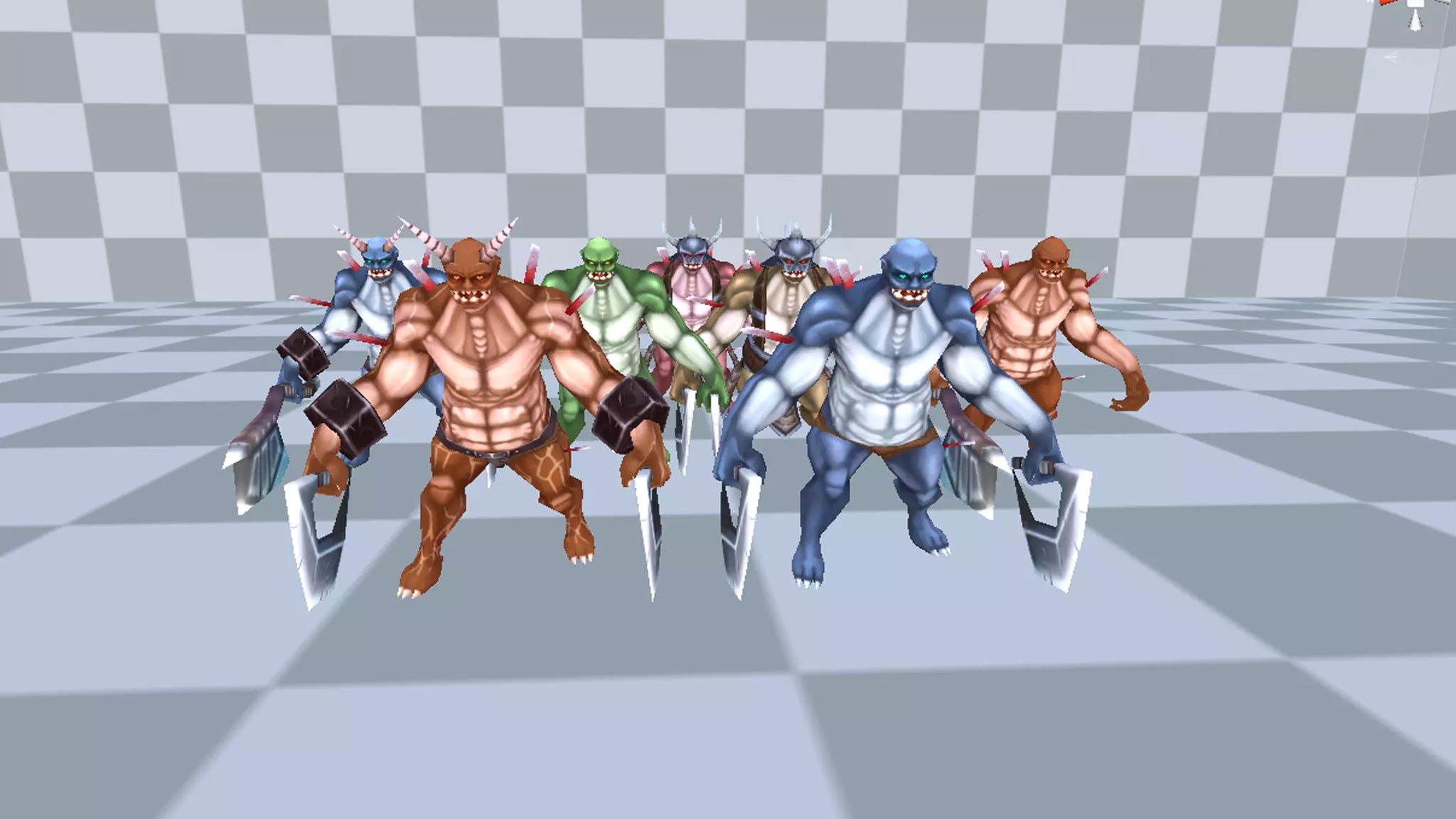 Demon slaughterers Low-poly 3D model_0