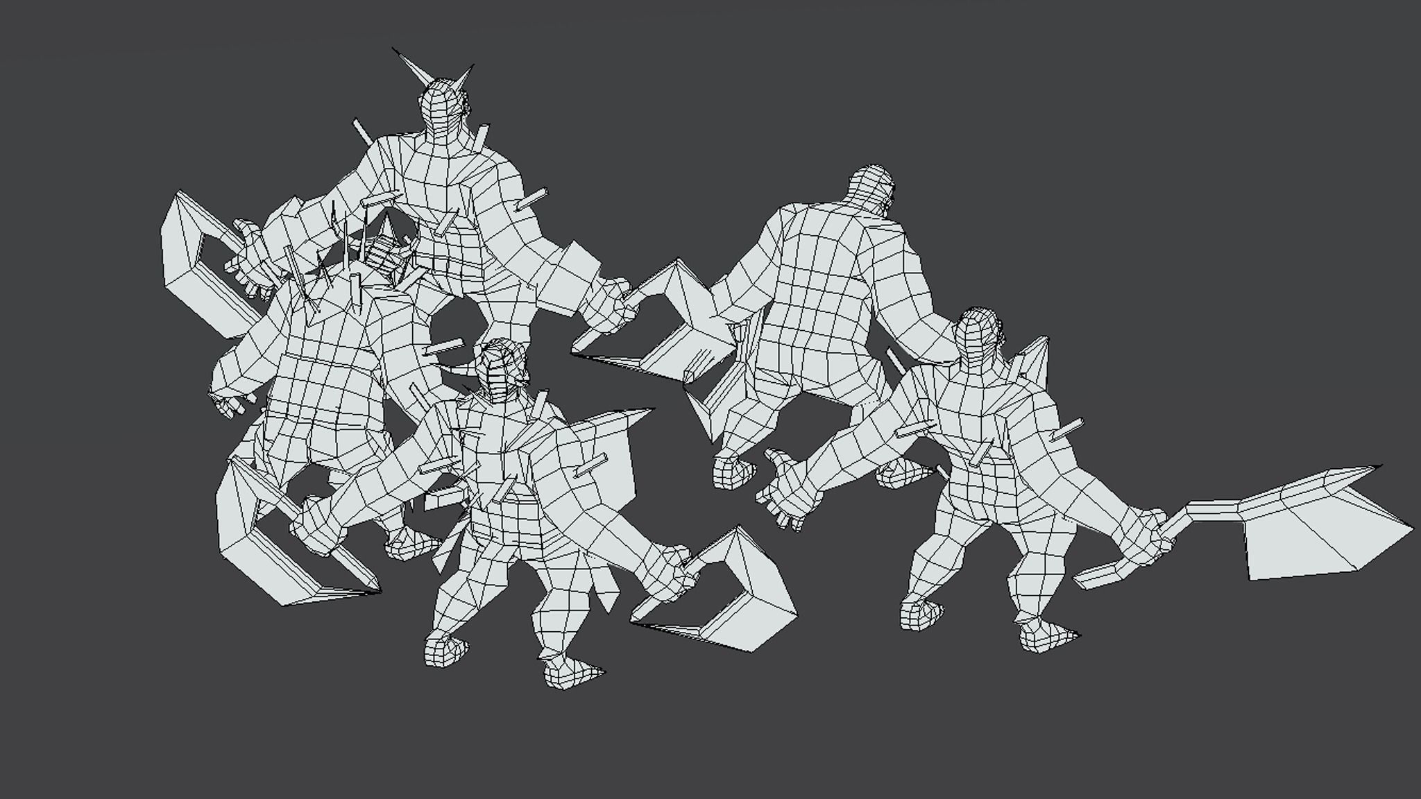 Demon slaughterers Low-poly 3D model_11