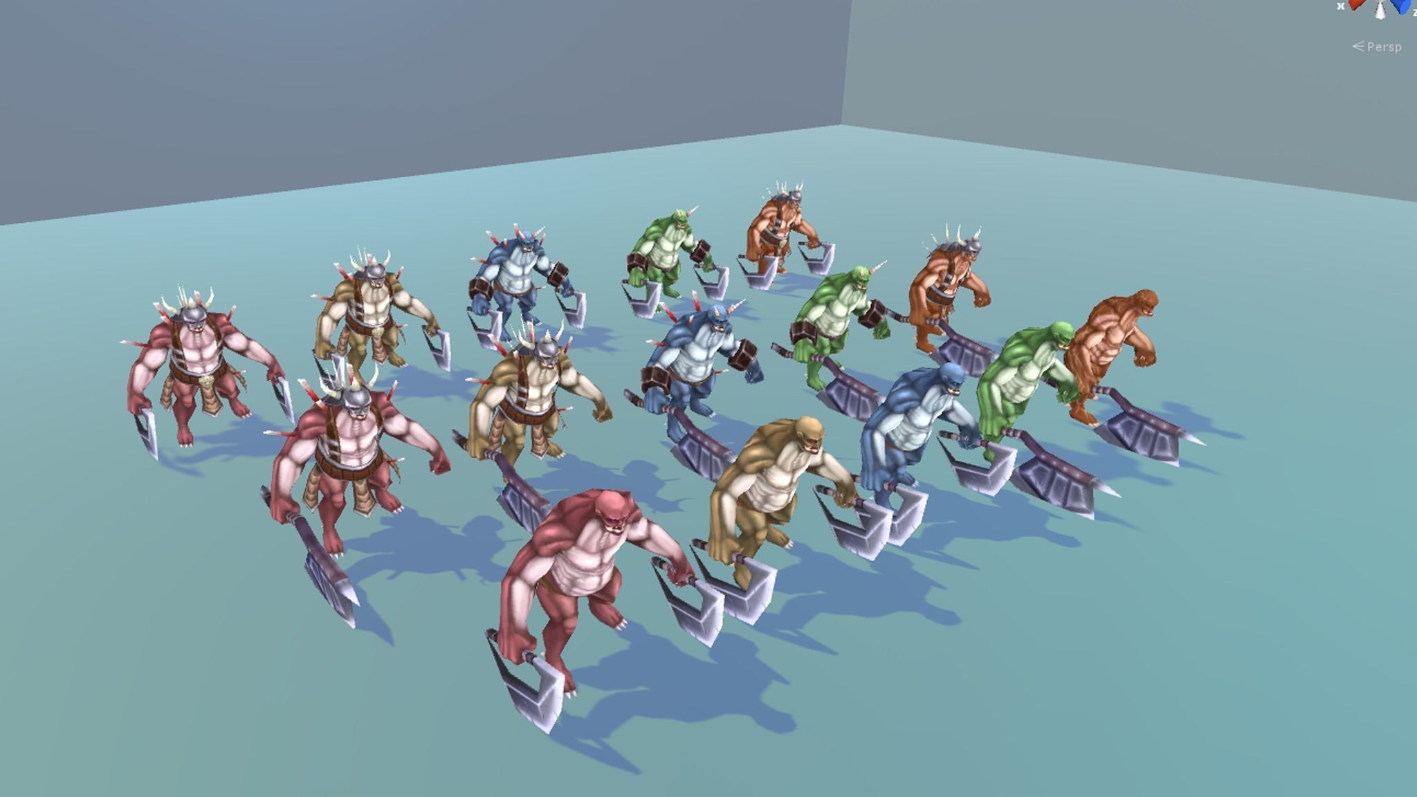 Demon slaughterers Low-poly 3D model_2