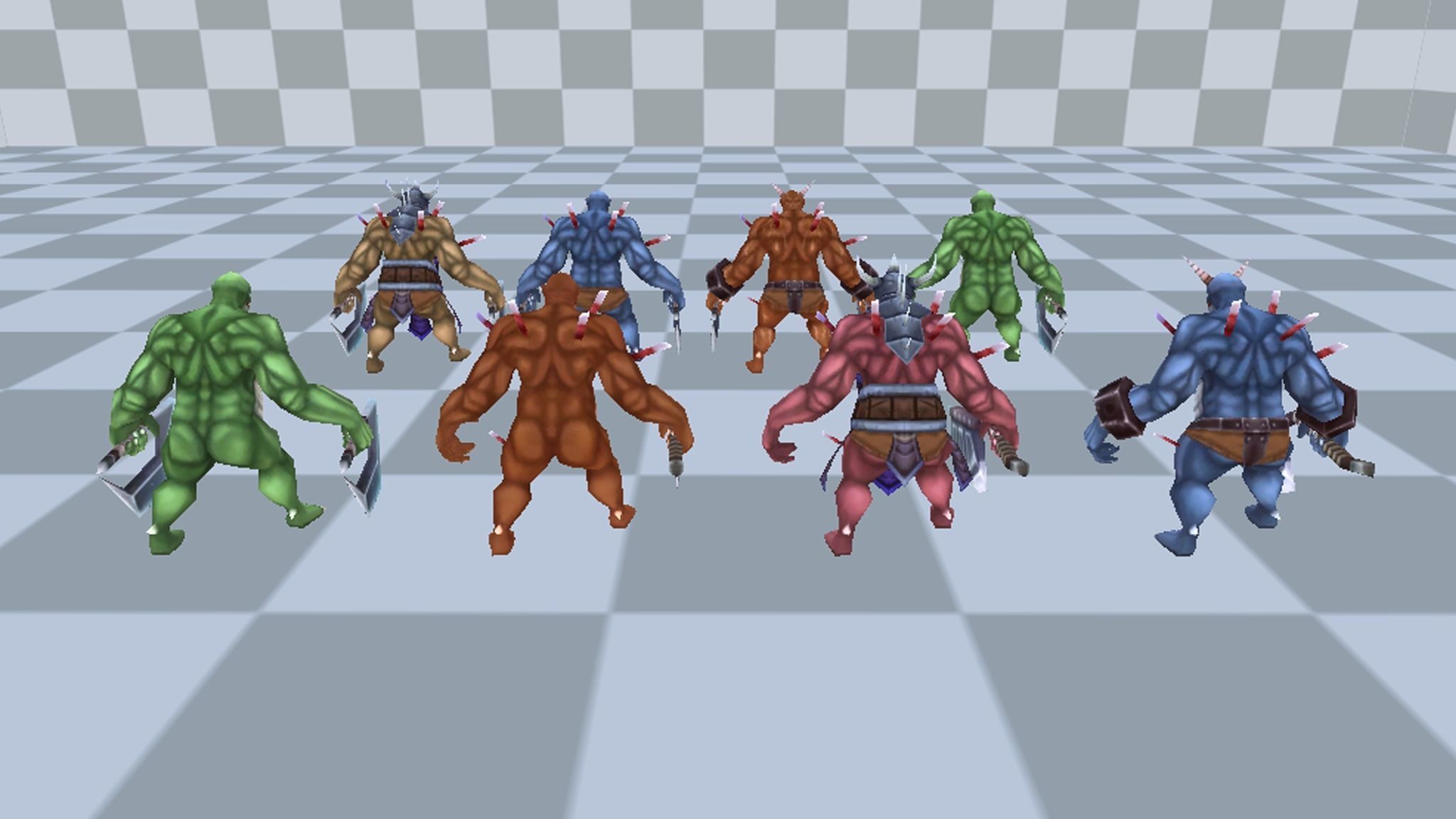 Demon slaughterers Low-poly 3D model_3