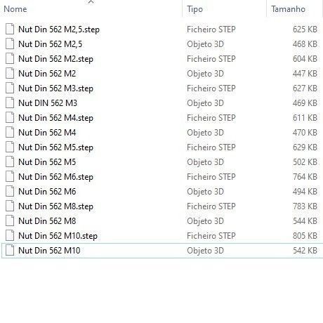 Nut Square DIN  562 - M2 to M90 3D model_6