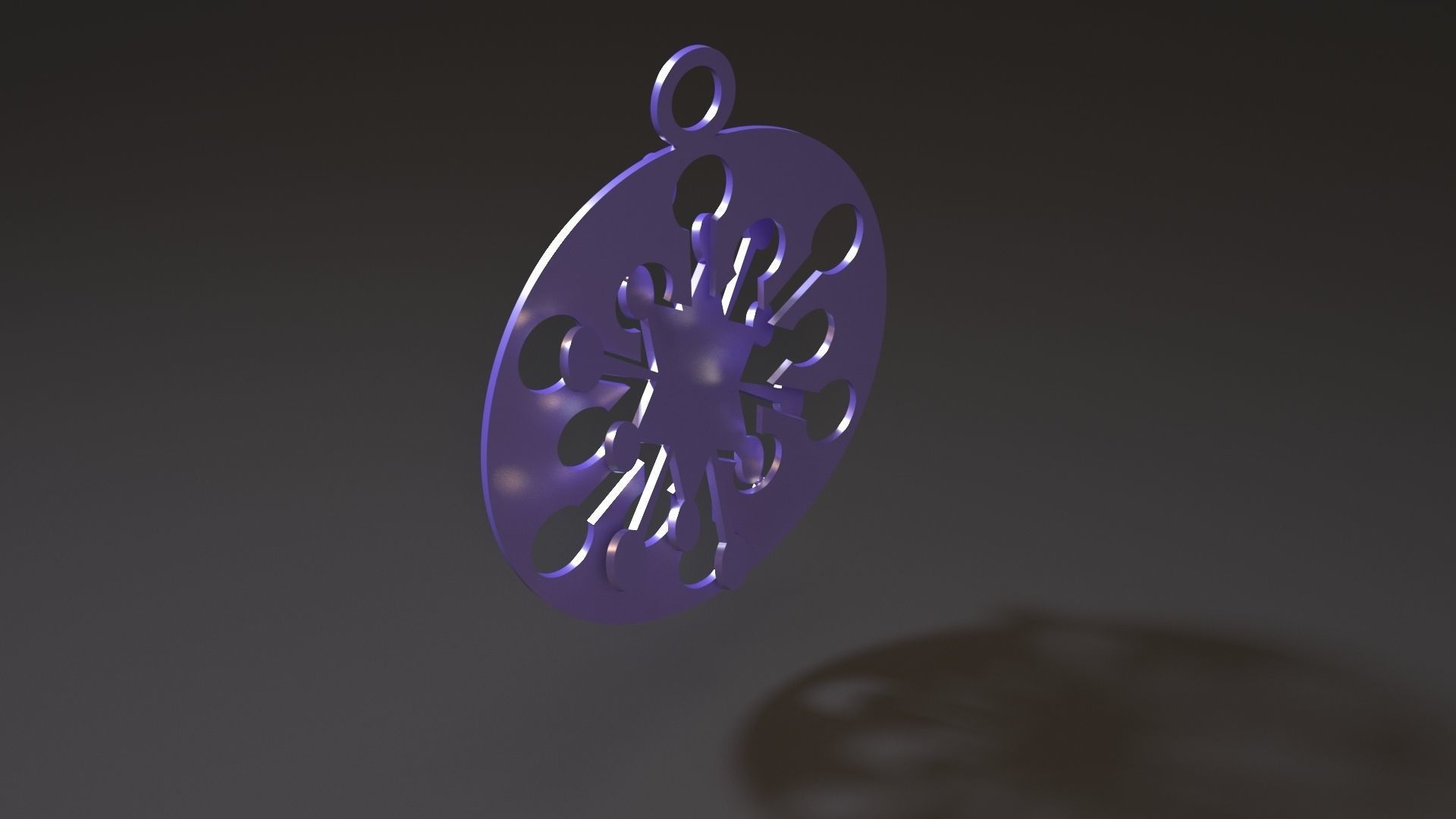 Christmas toy snowflake 3D print model_3