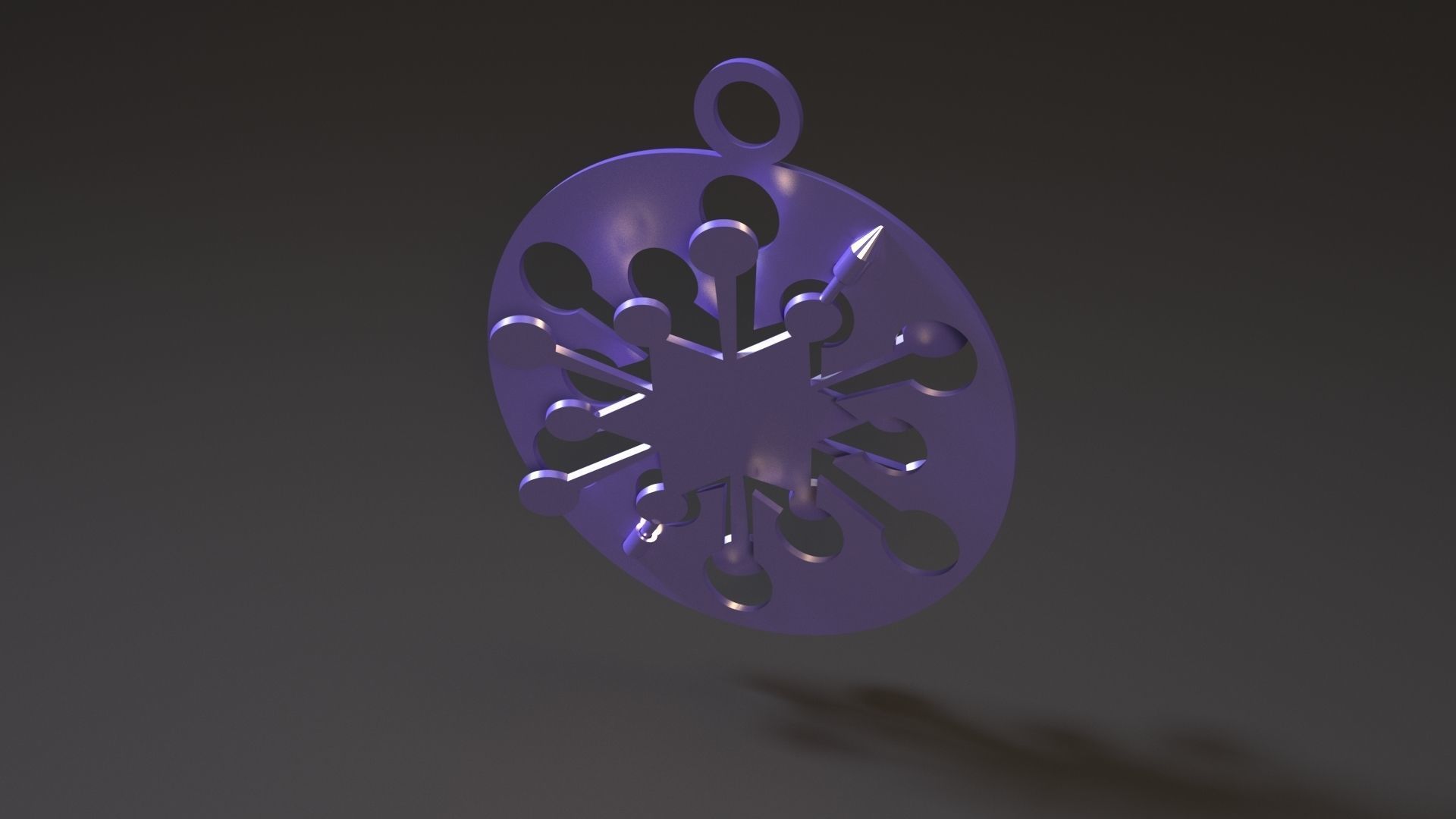 Christmas toy snowflake 3D print model_4