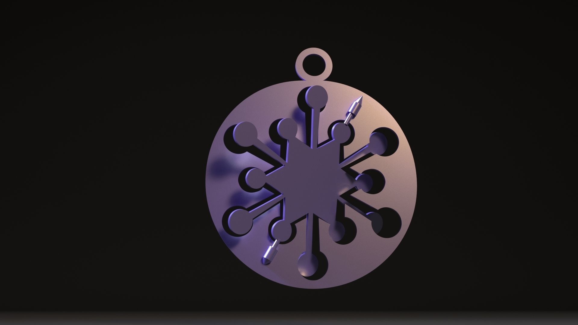 Christmas toy snowflake 3D print model_5