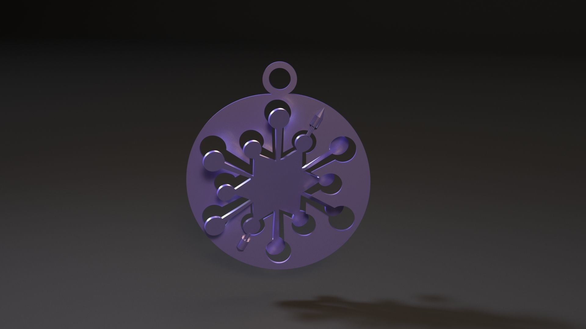 Christmas toy snowflake 3D print model_1