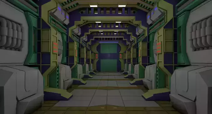 Sci Fi Corridor  3D model