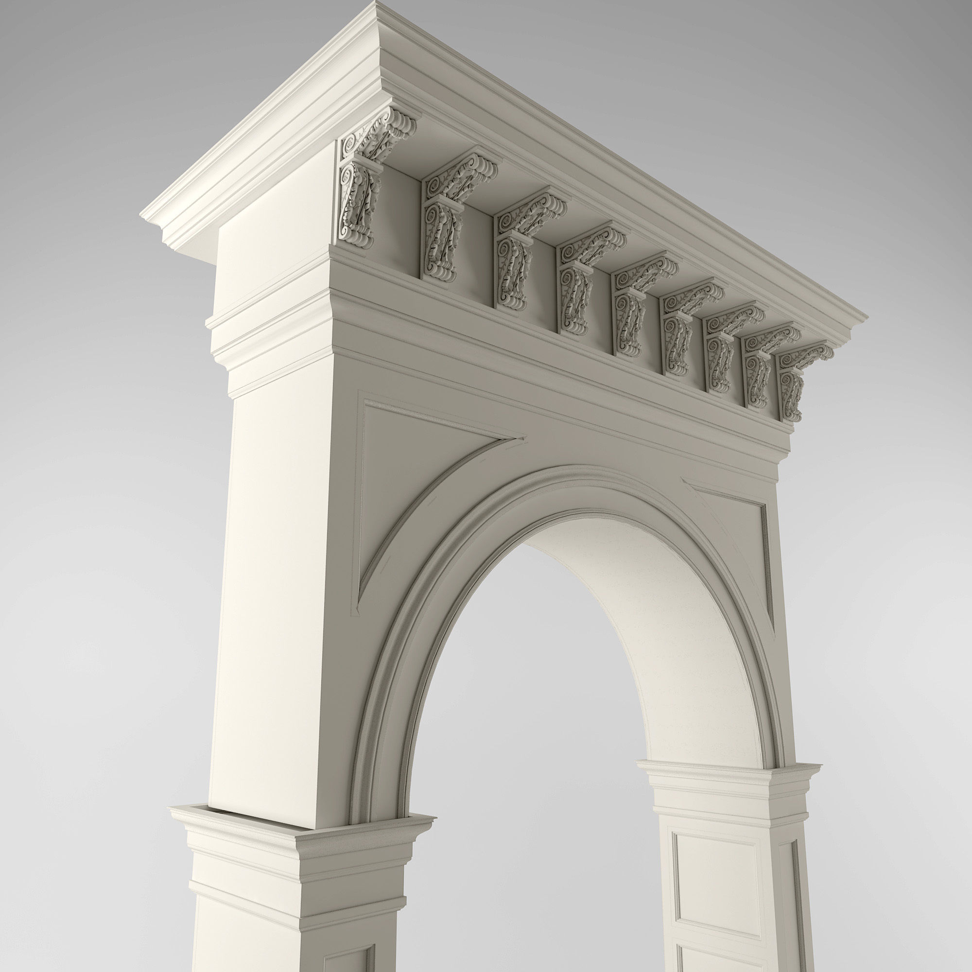 classic arch 3D model_2