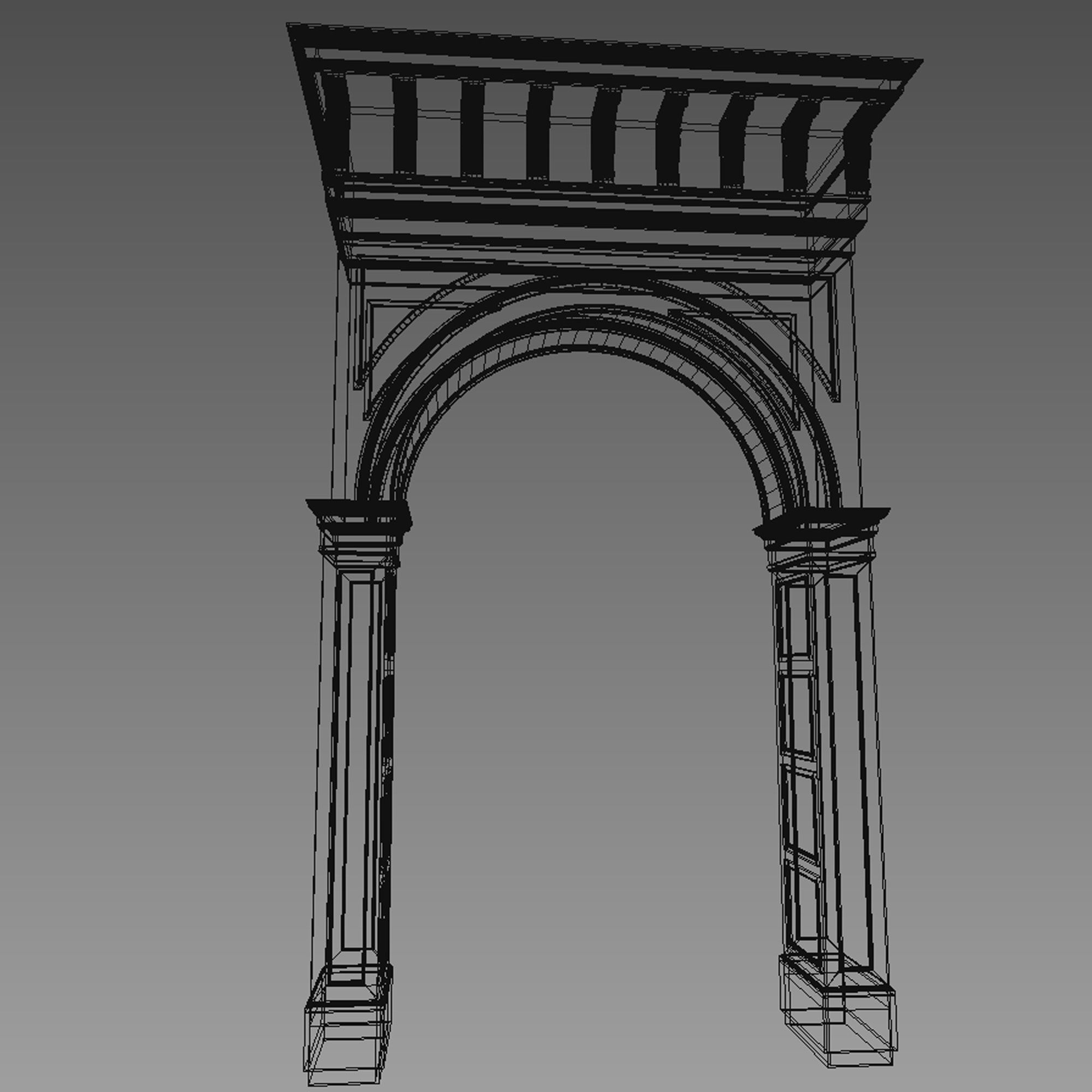 classic arch 3D model_4