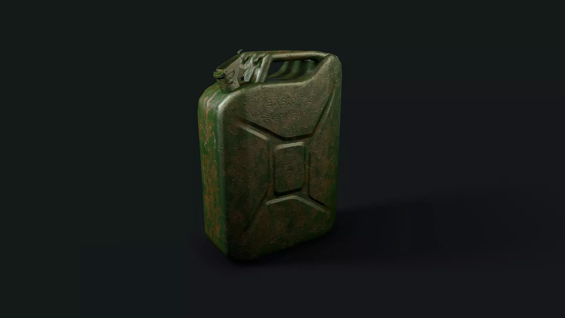 Jerrycan 20L Wehrmacht Low-poly 3D model