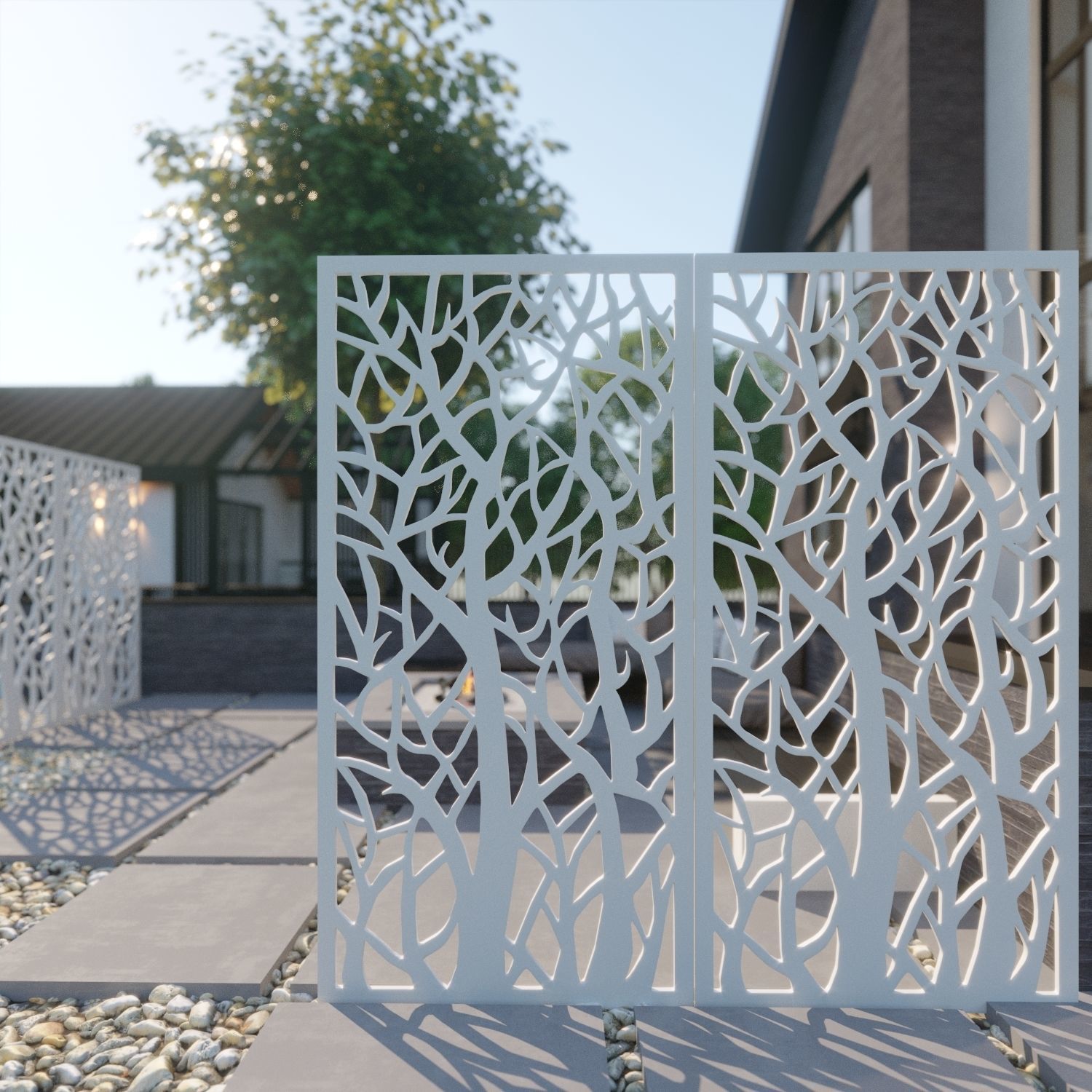 Panel cutting machine CNC router in wood 3D model_3