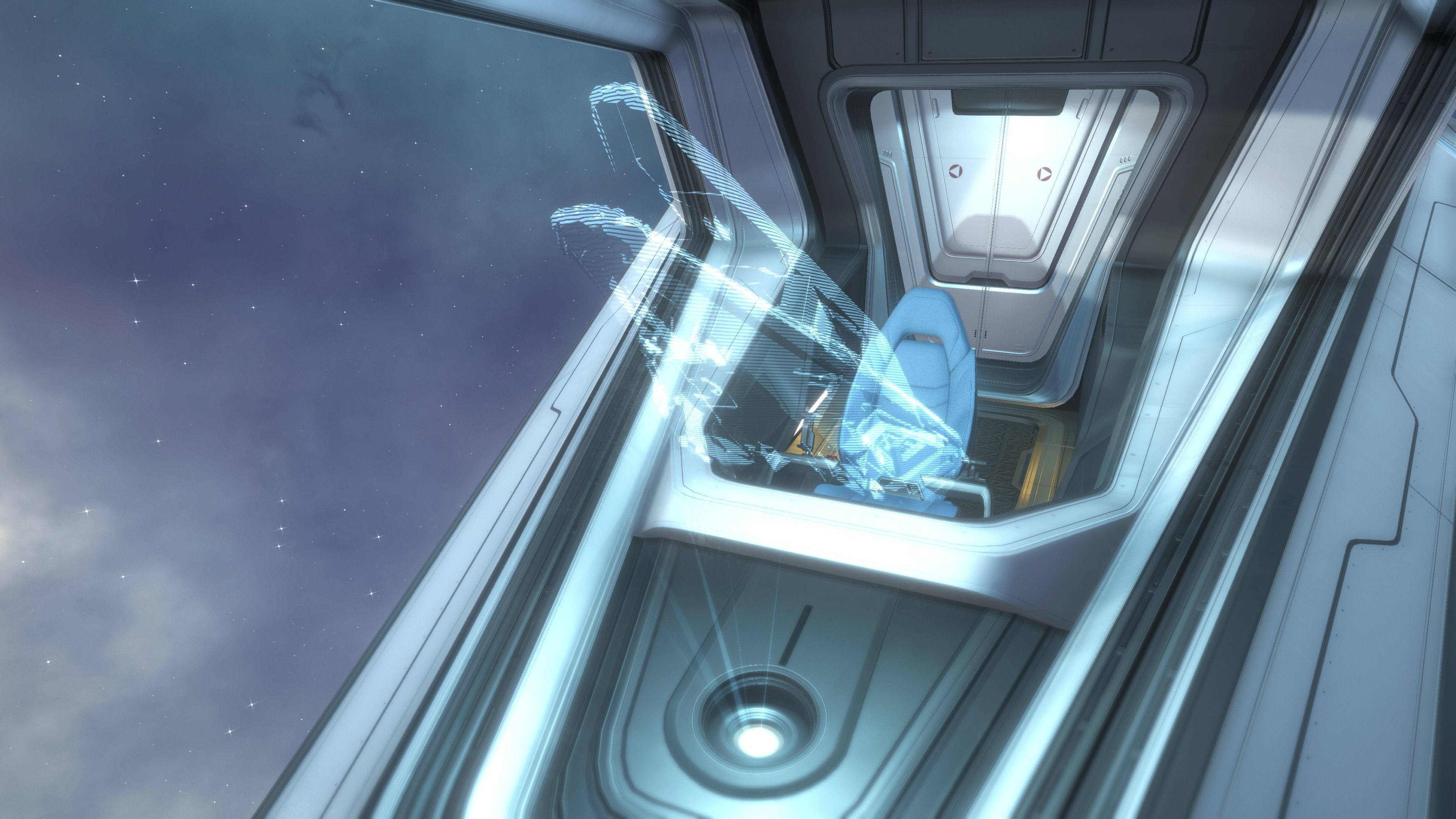 Phobos - Spaceship with Interior Low-poly 3D model_25