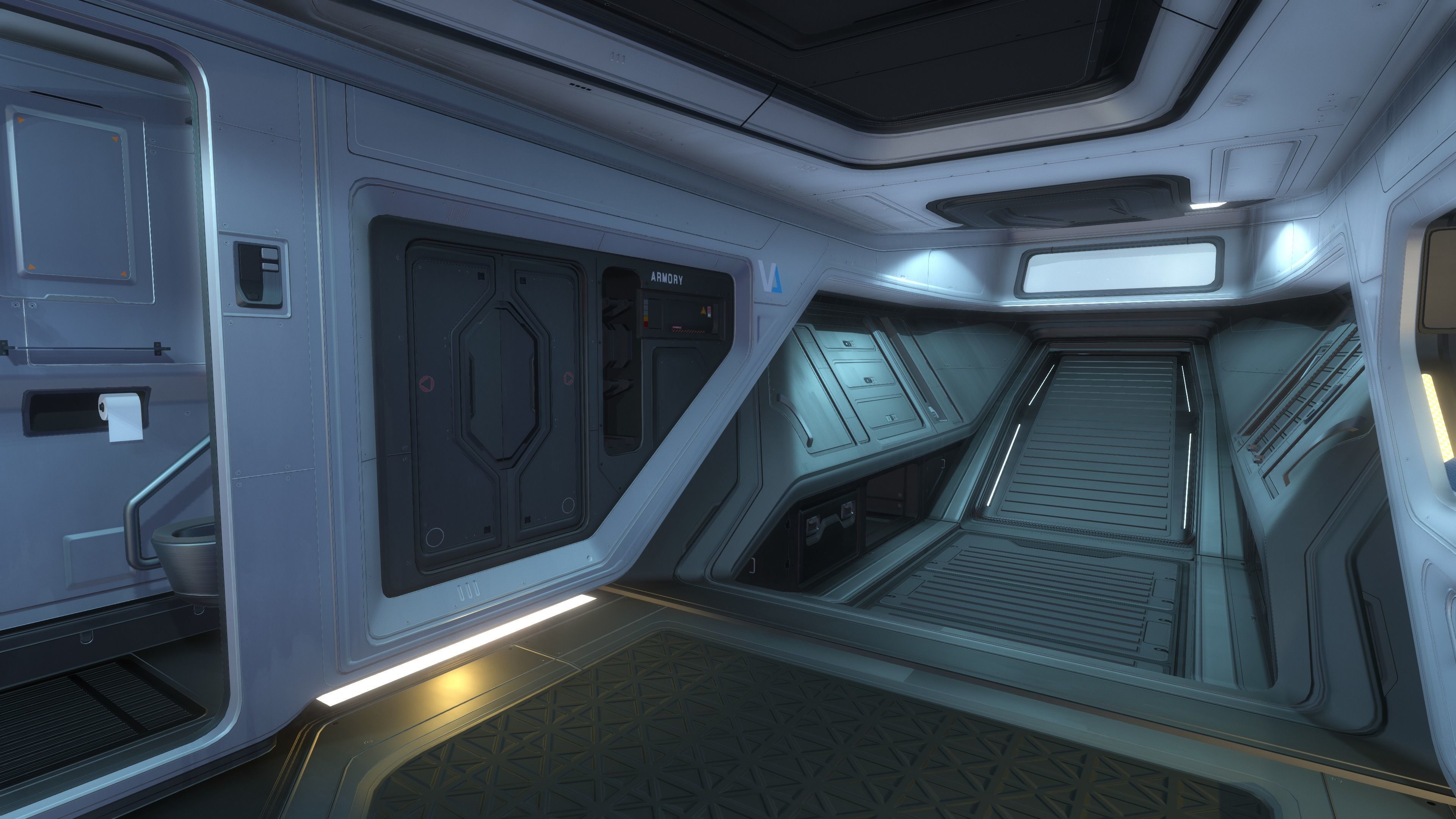 Phobos - Spaceship with Interior Low-poly 3D model_21