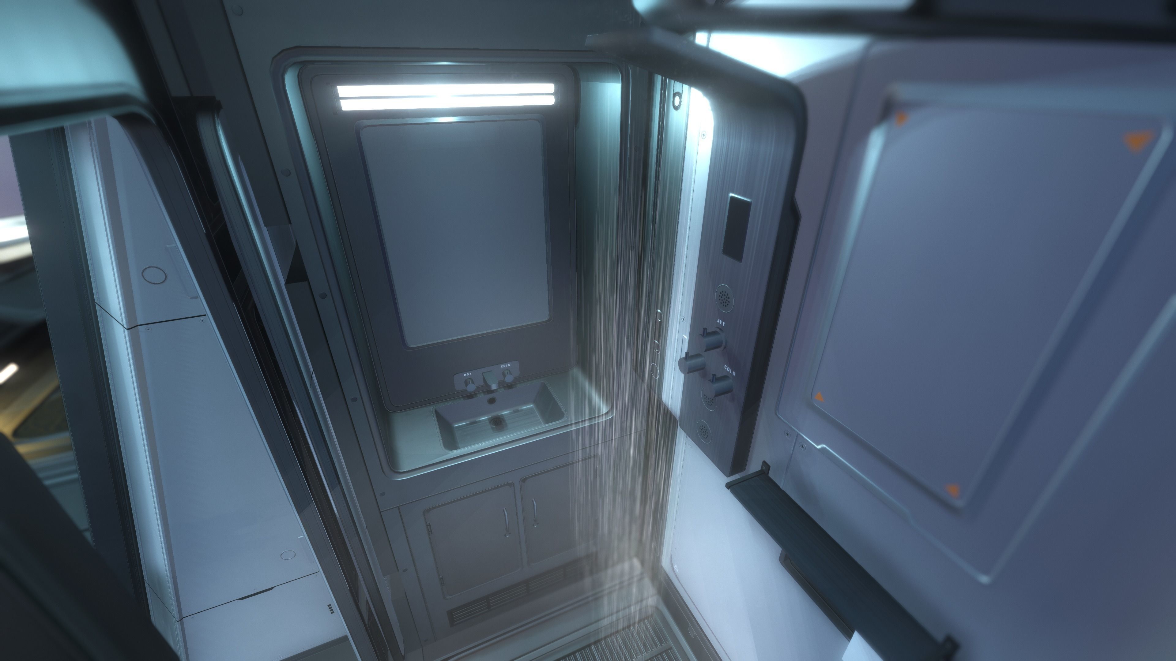 Phobos - Spaceship with Interior Low-poly 3D model_22