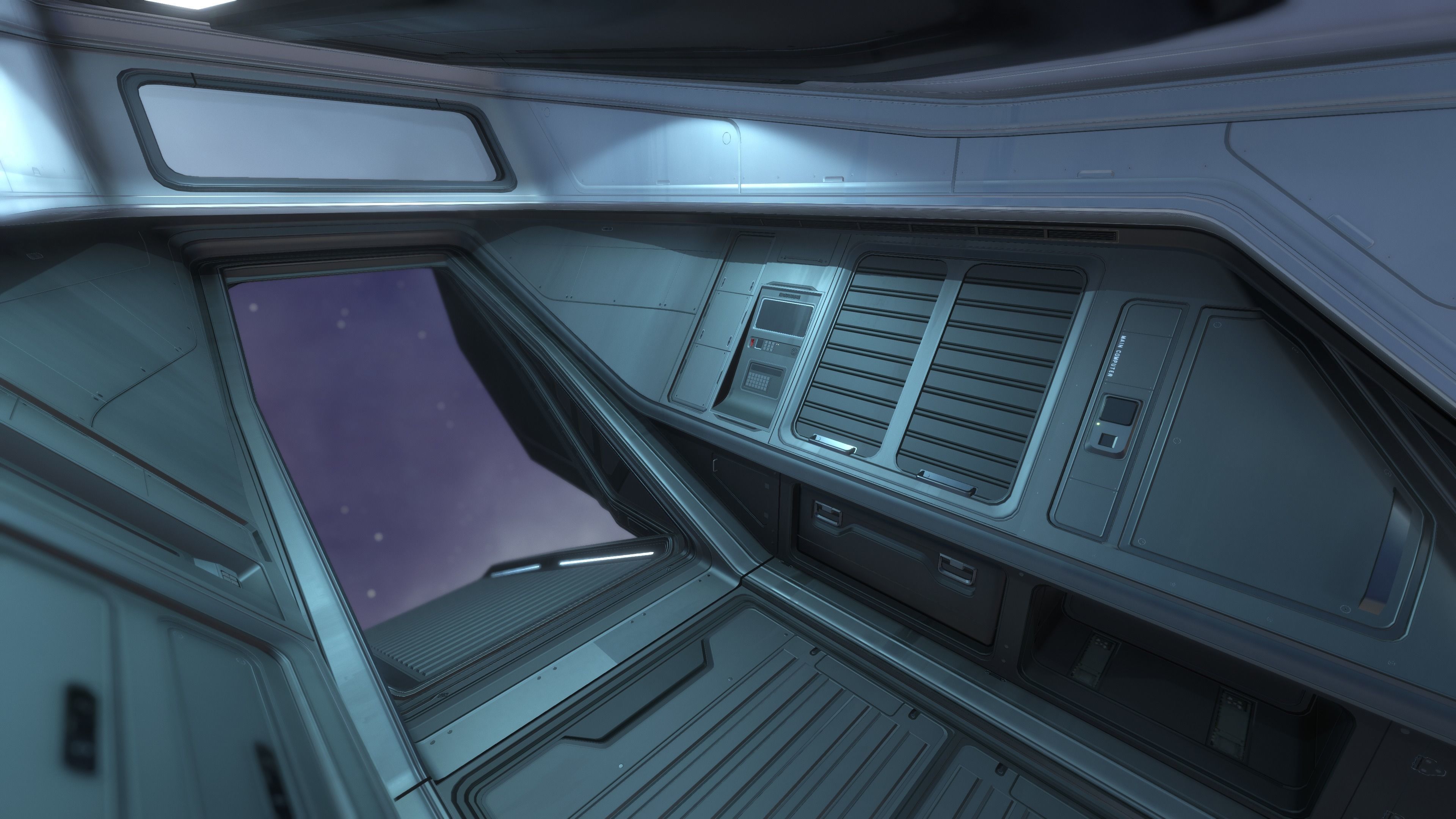 Phobos - Spaceship with Interior Low-poly 3D model_18