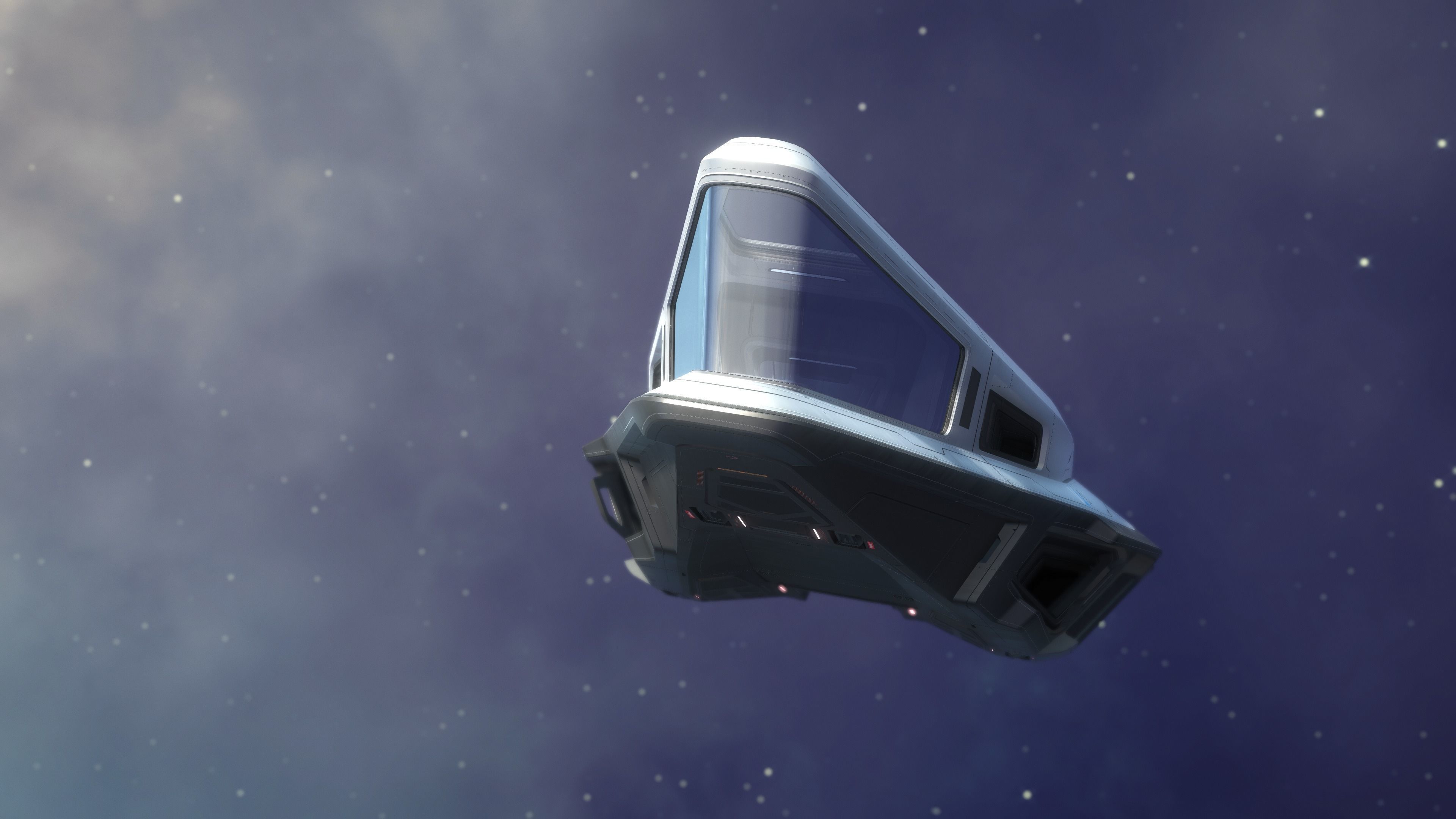 Phobos - Spaceship with Interior Low-poly 3D model_14