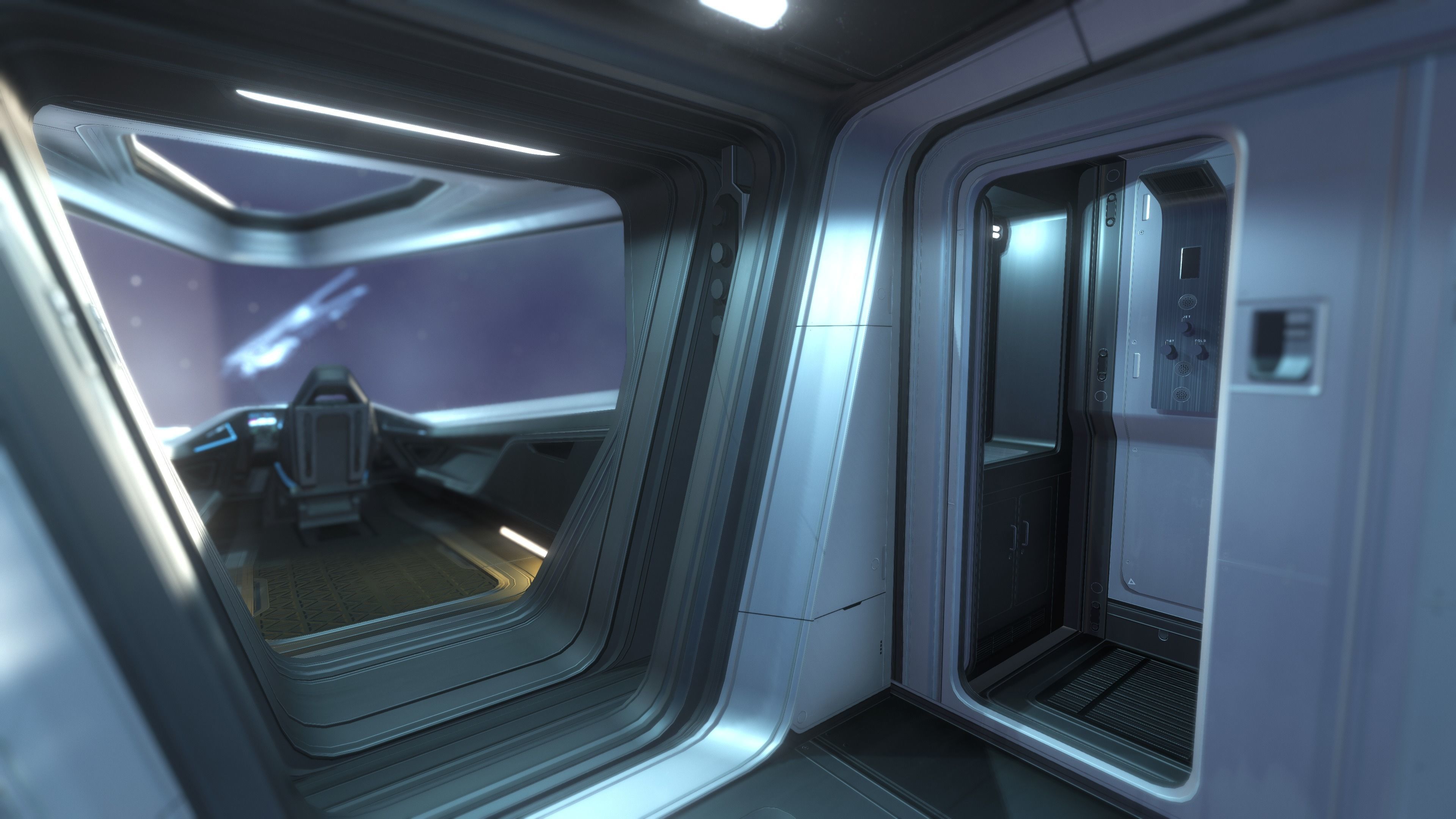 Phobos - Spaceship with Interior Low-poly 3D model_23