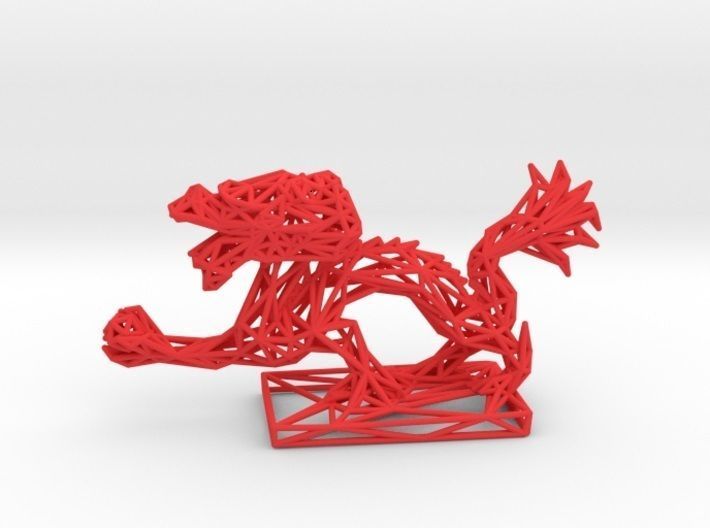 Dragon With Icosahedron 3D print model_40