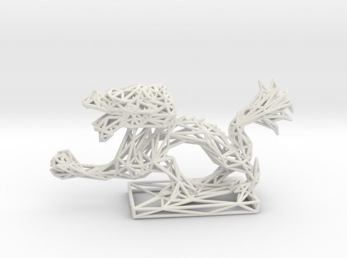 Dragon With Icosahedron 3D print model_37