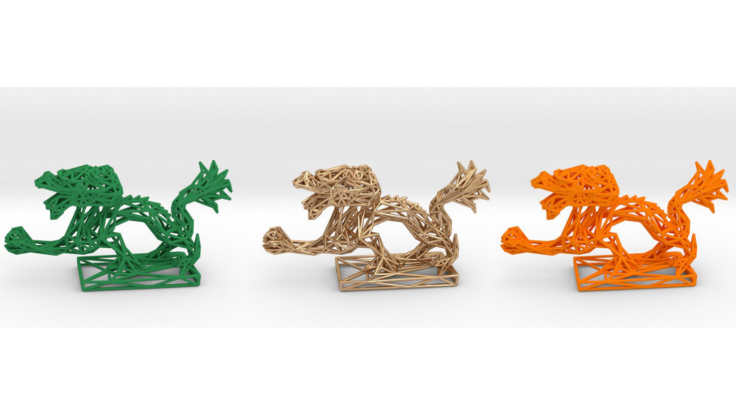 Dragon With Icosahedron 3D print model_2