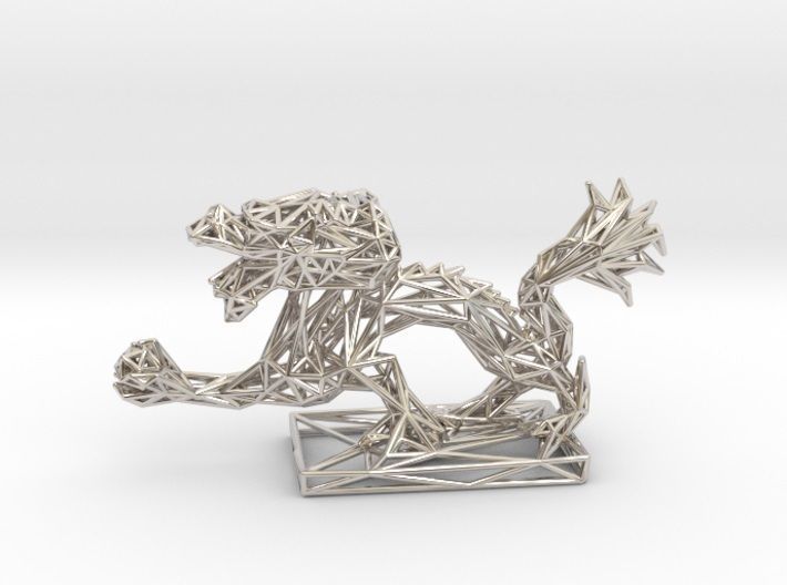 Dragon With Icosahedron 3D print model_36