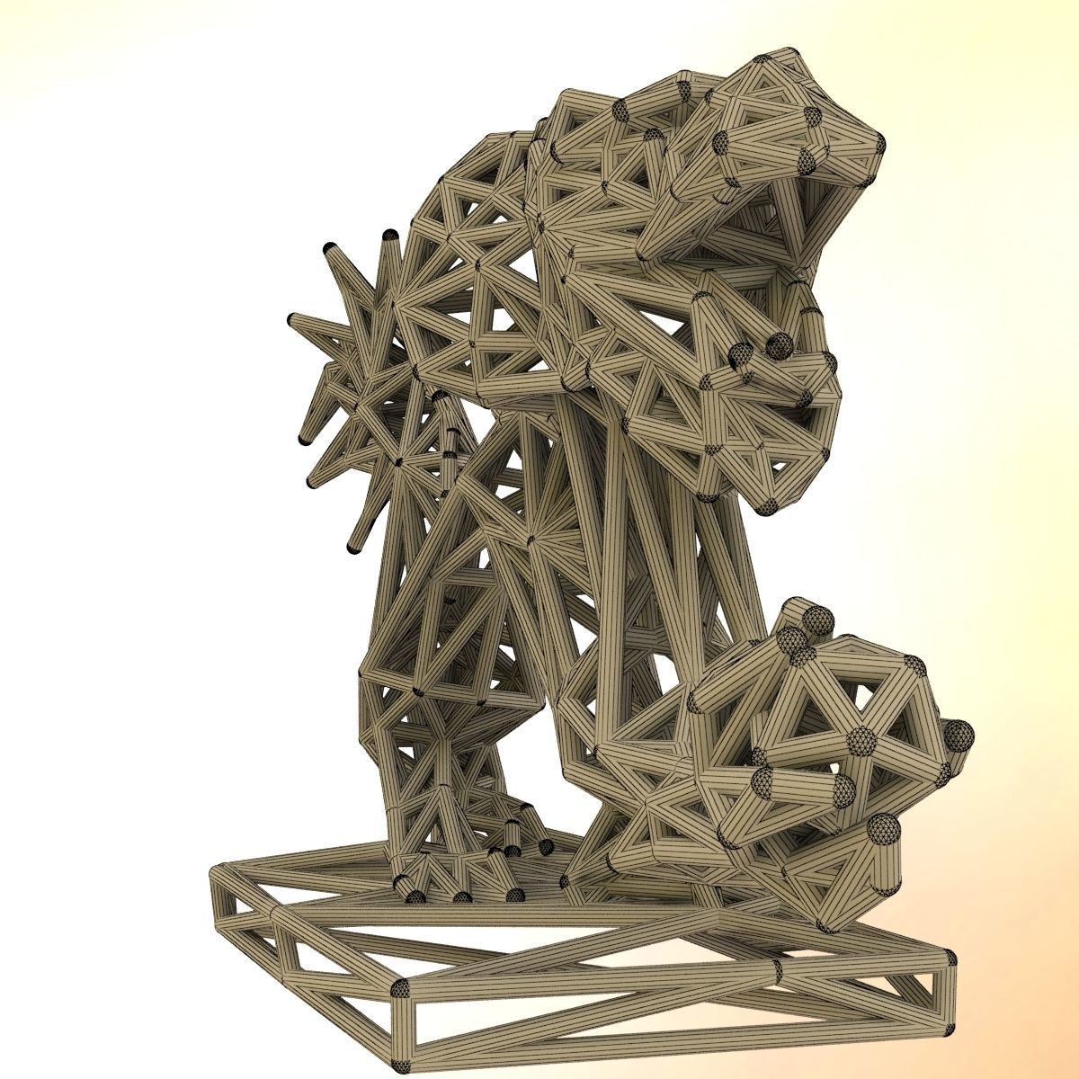 Dragon With Icosahedron 3D print model_5