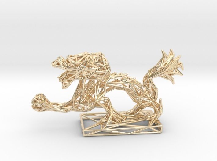 Dragon With Icosahedron 3D print model_33