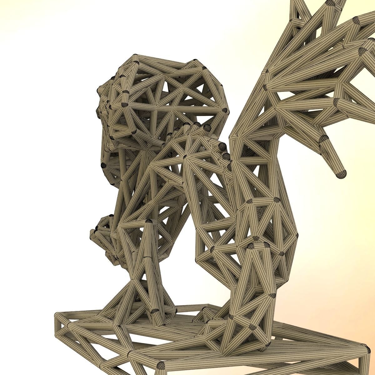 Dragon With Icosahedron 3D print model_6