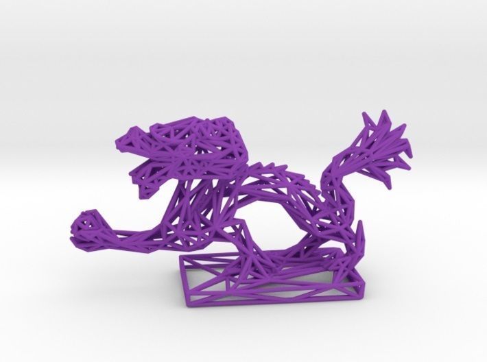 Dragon With Icosahedron 3D print model_39