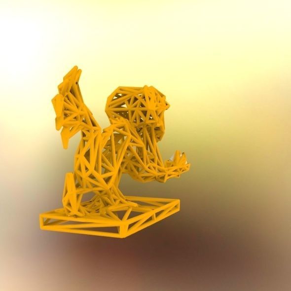 Dragon With Icosahedron 3D print model_23