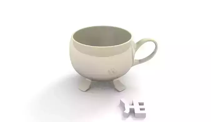 Cupleg1 coffee cup with letter h