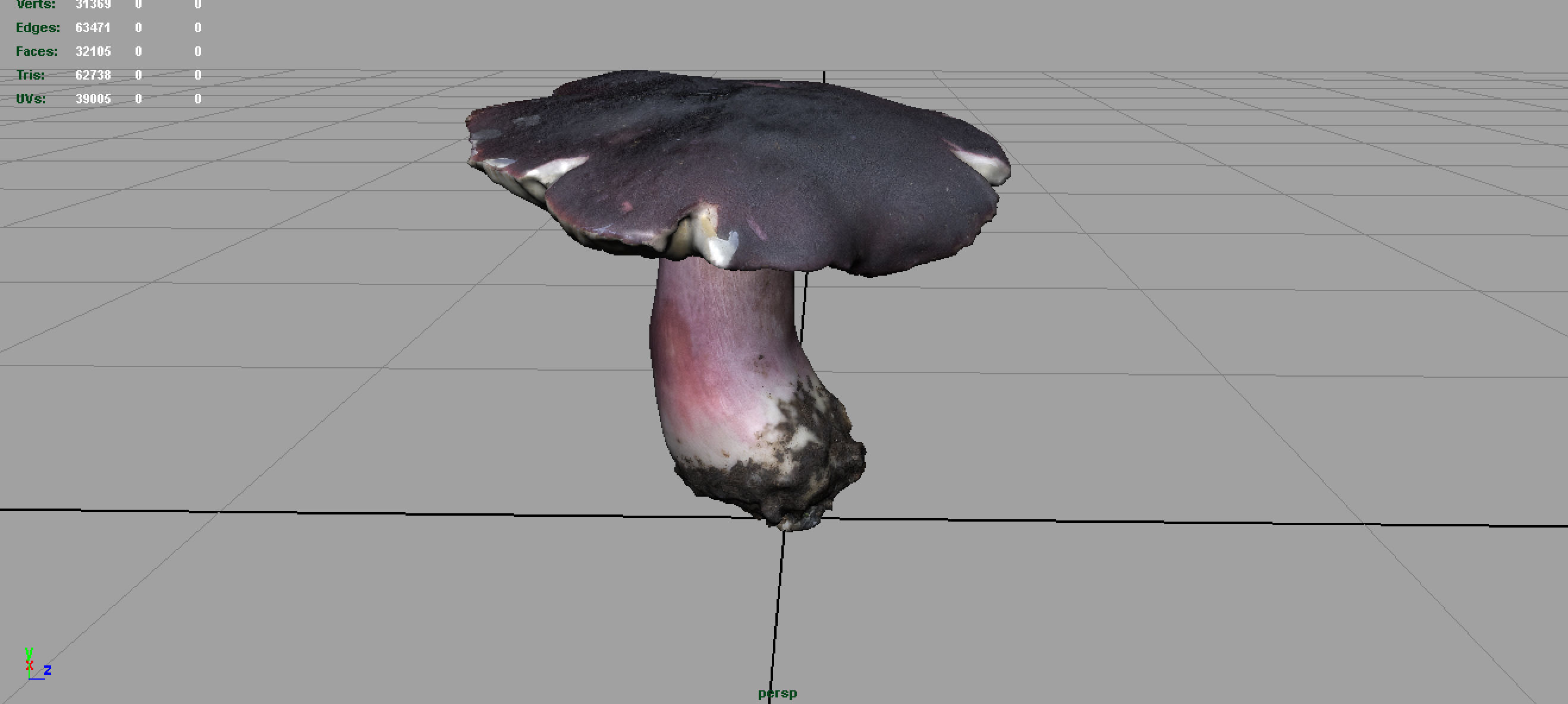 MUSHROOM RUSSULA Low-poly 3D model_3