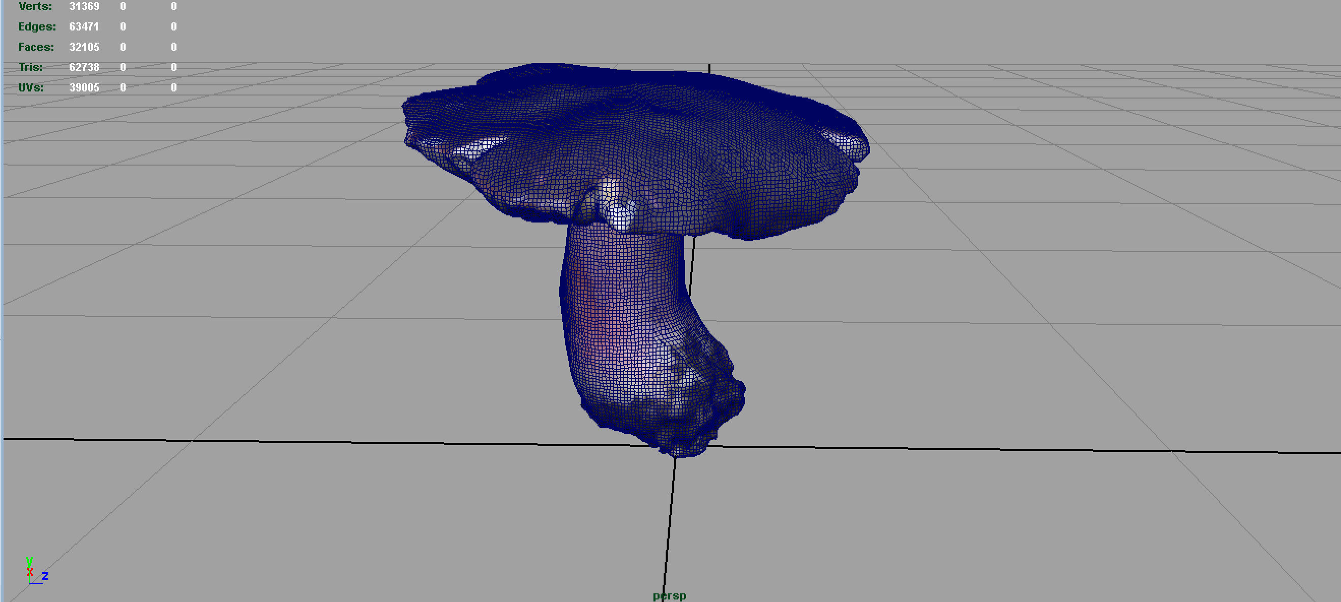 MUSHROOM RUSSULA Low-poly 3D model_5