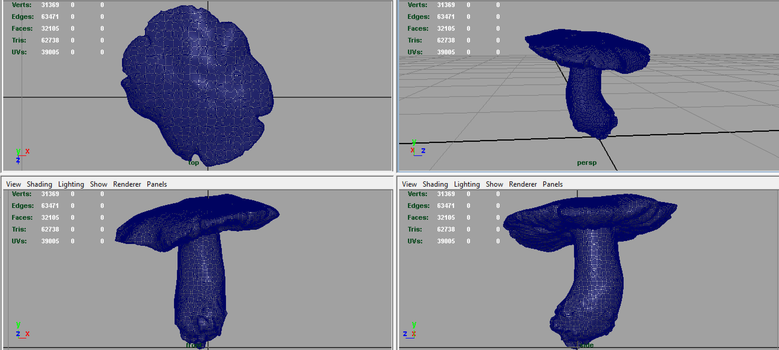 MUSHROOM RUSSULA Low-poly 3D model_8