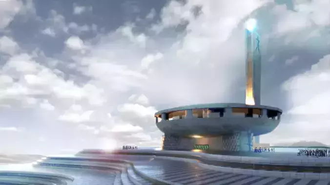 Buzludzha Monument Exterior and Interior Design 3D model
