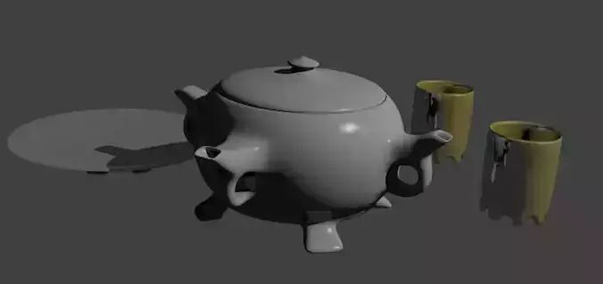 Teaset1 teapot and cups