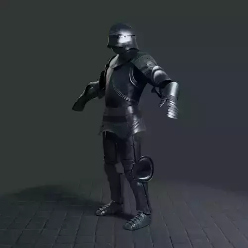 Medieval armor set 002 Low-poly 3D model