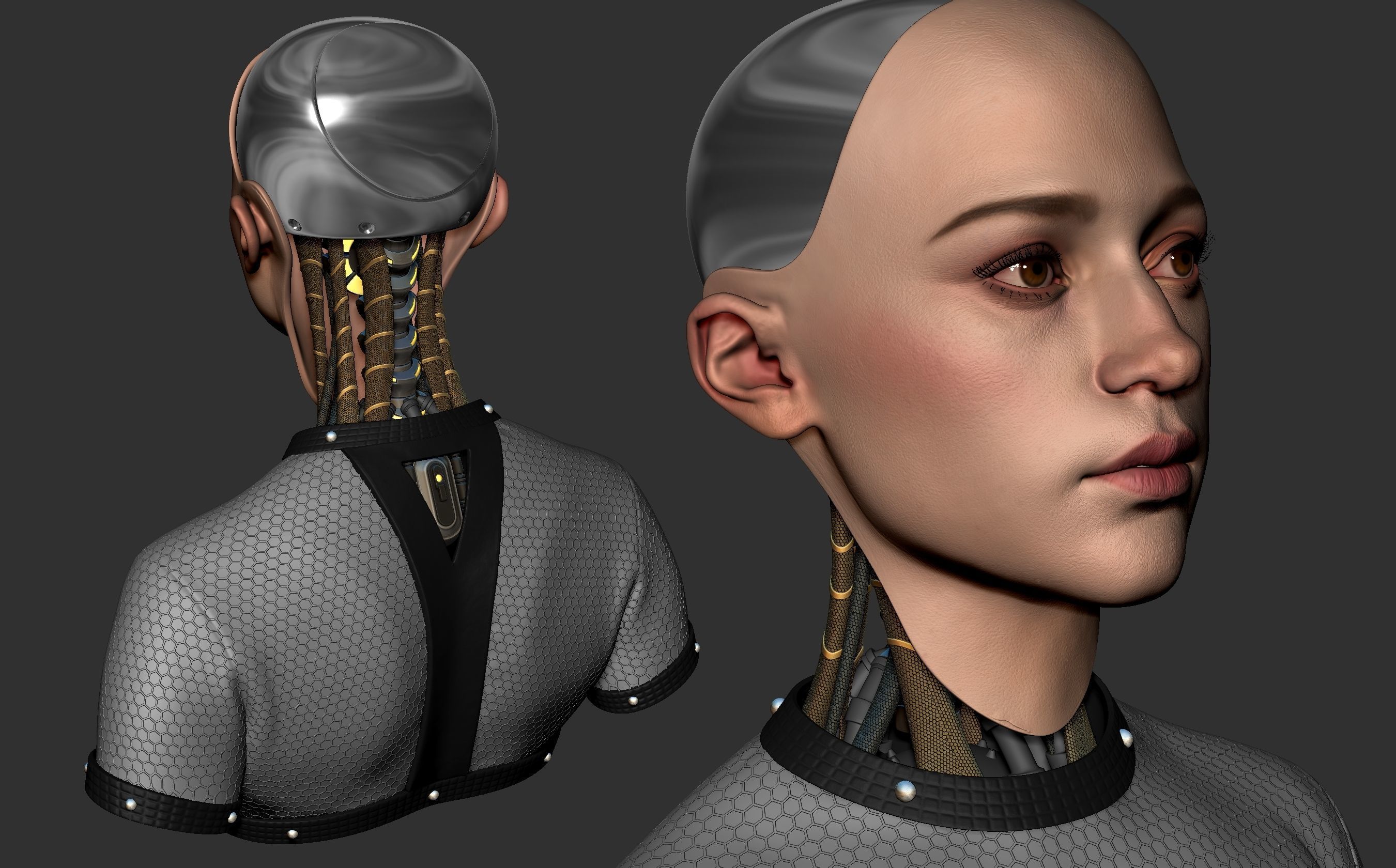 Ava - Alicia Vikander zbrush sculpt 3D model_3