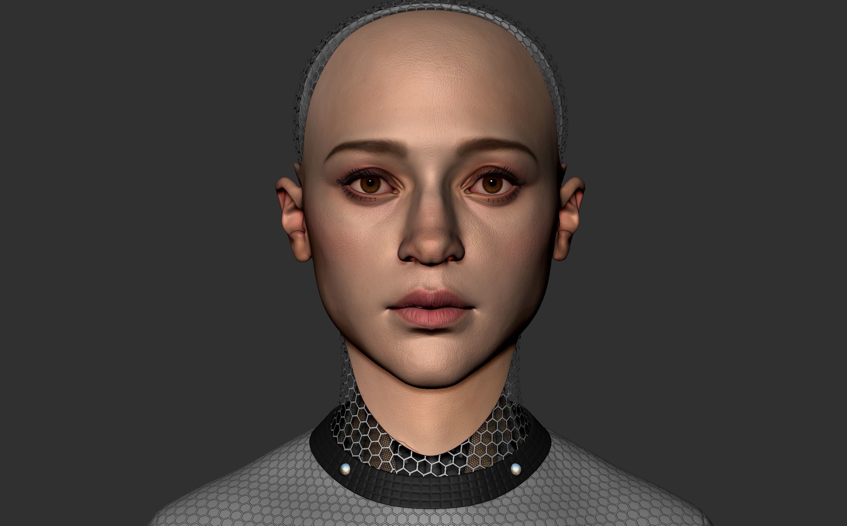 Ava - Alicia Vikander zbrush sculpt 3D model_2