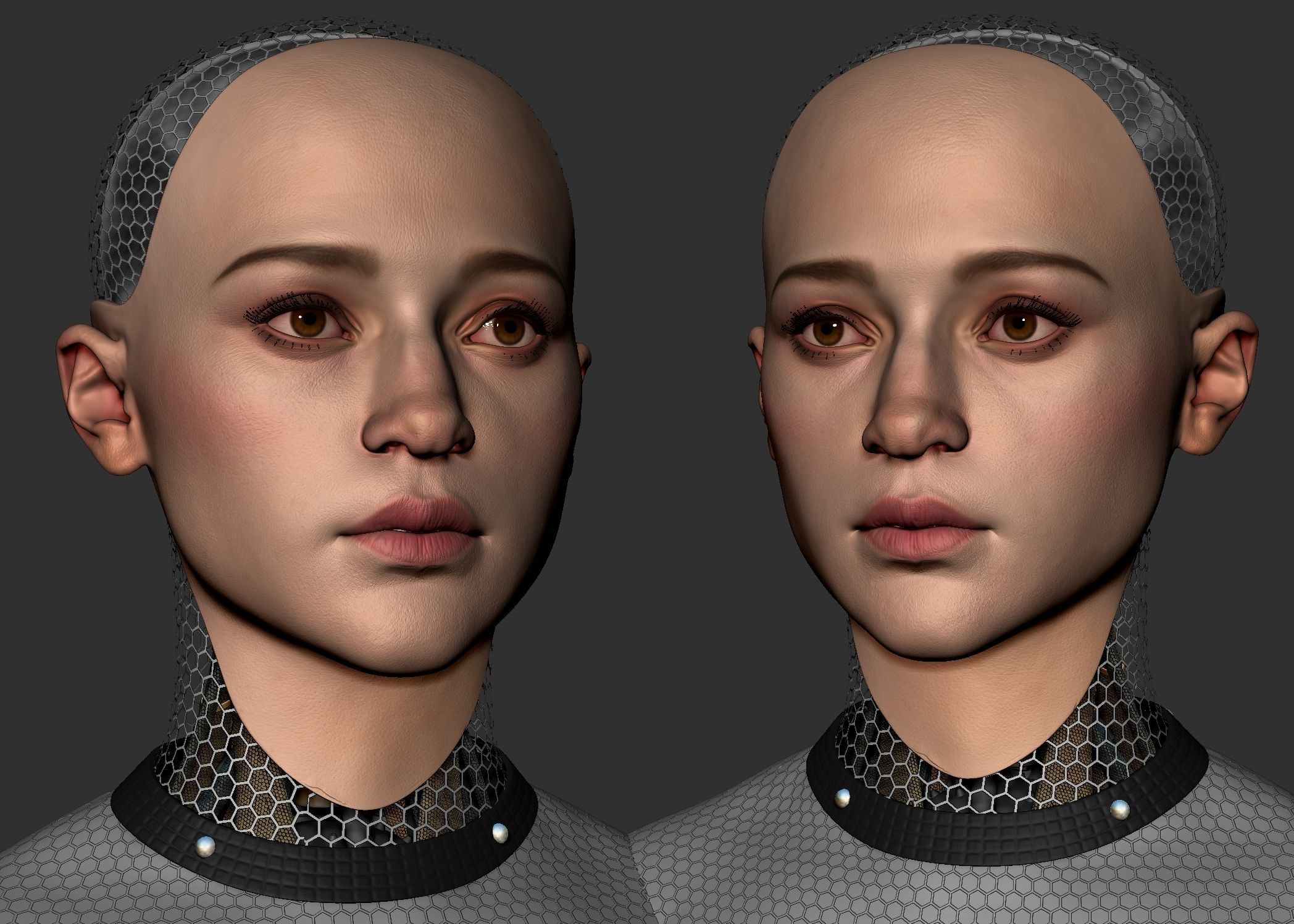 Ava - Alicia Vikander zbrush sculpt 3D model_4
