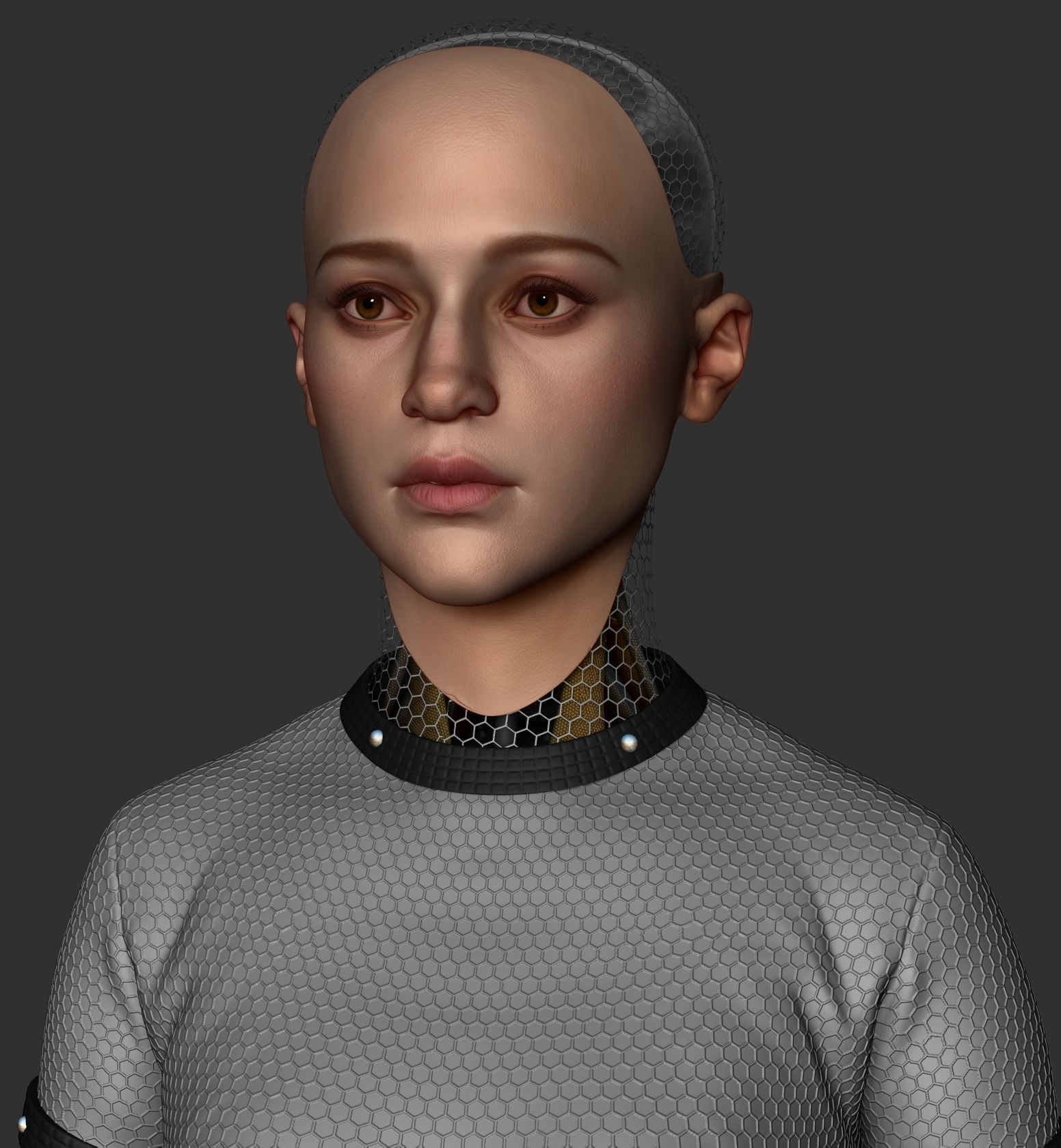 Ava - Alicia Vikander zbrush sculpt 3D model_5