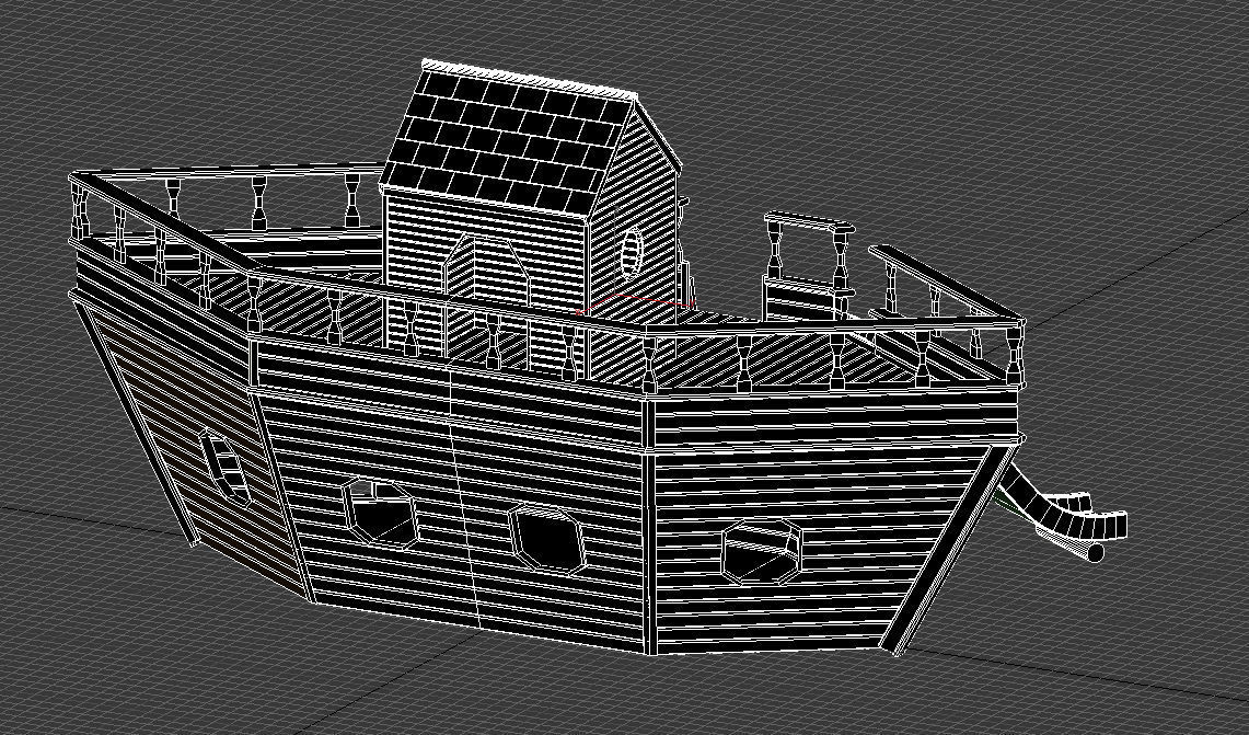 Wood Playground Boat 3D model_3
