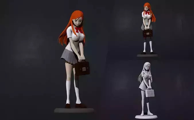 bleach - orihime inoue 3d print figure