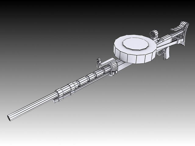 Degtyaryova Tankovy Machine Gun Low-poly 3D model_3