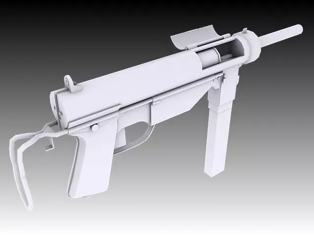 M3 Grease Gun Low-poly 3D model