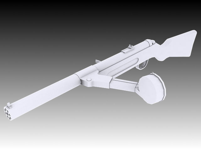 MP18 SMG Low-poly 3D model_2