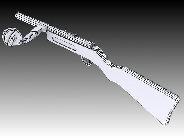MP18 SMG Low-poly 3D model_3