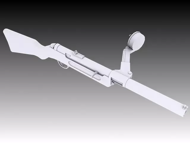 MP18 SMG Low-poly 3D model_0